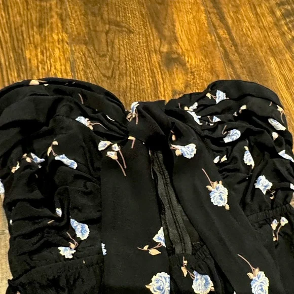 For Love And Lemons Black Floral Mini Dress - Picture 3 of 10